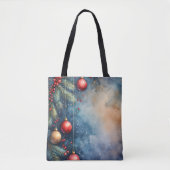 Merry & Bright Waterverf Canvas tas (Voorkant)