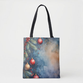 Merry & Bright Waterverf Canvas tas
