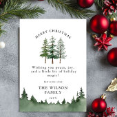 Merry & Bright – Waterverf Forest Kerstmis Kaart