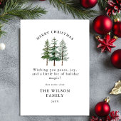 Merry & Bright – Waterverf Forest Kerstmis Kaart