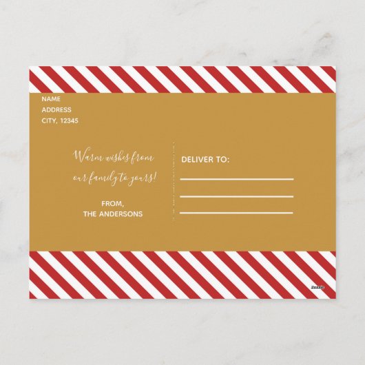 Merry & Bright White Gold Holiday Foto Feestdagenkaart (Achterkant)