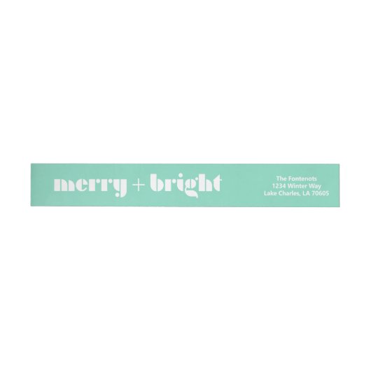 Merry + Bright Wrap Around Return-adreslabel (Individueel)