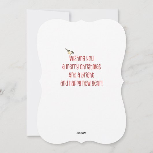 Merry & Bright Wreath Feestdagenkaart (Achterkant)