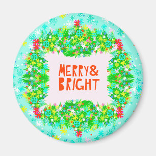 Merry & Bright Wreath Magneet