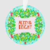 Merry & Bright Wreath Ornament (voorkant)
