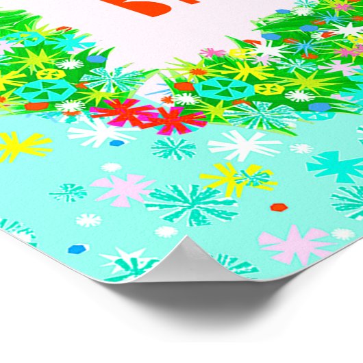 Merry & Bright Wreath Poster (Hoek)