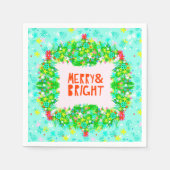 Merry & Bright Wreath Servet (Voorkant)