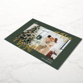 Merry BrightStor Script Photo Green Folie Feestdagenkaart (Gedraaid)