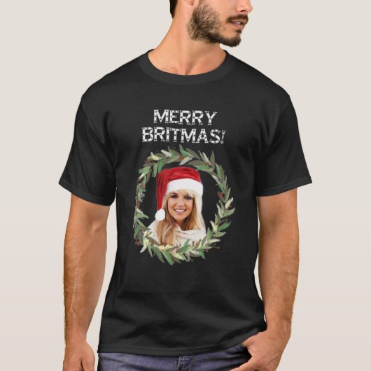 Merry Britmas een kerstfeestelijke feestdag T-shirt (Voorkant)