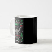 Merry Brontosaurus Xmas Gift Ugly Brontosaurus Chr Koffiemok (Voorkant links)