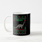 Merry Brontosaurus Xmas Gift Ugly Brontosaurus Chr Koffiemok (Links)