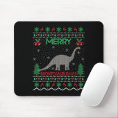 Merry Brontosaurus Xmas Gift Ugly Brontosaurus Chr Muismat (Met muis)