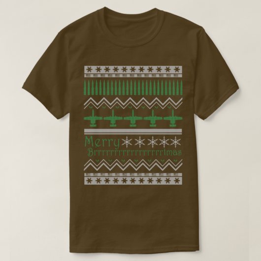 Merry Brrrrrrrtmas A10 Warthog Ugly Christmas Swea T-shirt (Design voorkant)