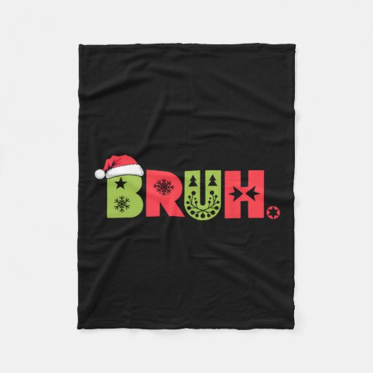 Merry Bruh Christmas Family Matching Pajama Santa Fleece Deken (Voorkant)