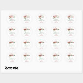 Merry & Bruid Winter Kerst Bruid Bachelorette Part Ronde Sticker (Vel)