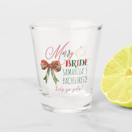 Merry & Bruid Winter Kerst Bruid Bachelorette Part Shot Glas
