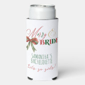 Merry & Bruid Winter Kerst Bruid Bachelorette Seltzer Blikjeskoeler (Seltzer Achterkant)
