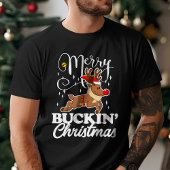 Merry Buckin' Christmas Rudolph Rendier Grappig T-shirt