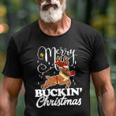 Merry Buckin' Christmas Rudolph Rendier Grappig T-shirt