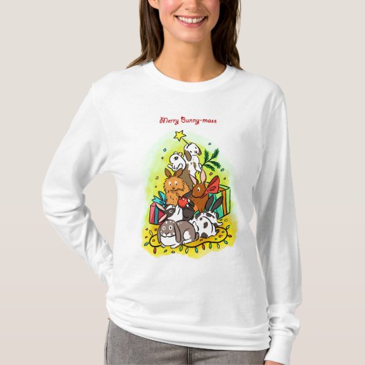 Merry Bunny-mass T-shirt (Voorkant)