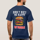 Merry Burgmass - Grappige Kersthamburger T-shirt (Achterkant)