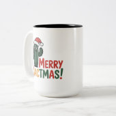 Merry Cactmas mug Tweekleurige Koffiemok (Voorkant links)