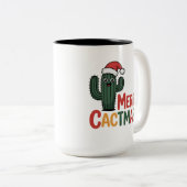 Merry Cactmas mug Tweekleurige Koffiemok (Voorkant rechts)