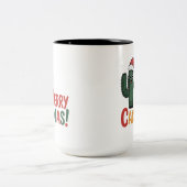 Merry Cactmas mug Tweekleurige Koffiemok (Center)