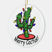 Merry Cactus Keramisch Ornament (Links)