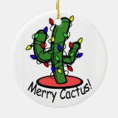 Merry Cactus Keramisch Ornament (Achterkant)
