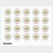 Merry Cactus Ronde Sticker (Vel)