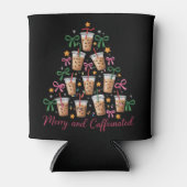 Merry & Caffeinated Xmas Coquette koffie latte Blikjeskoeler (Voorkant)