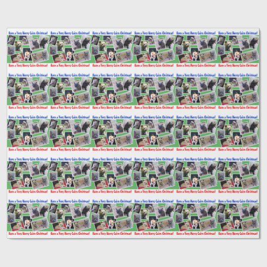 MERRY CAIRN TERRIER CHRISTMAS WRAPPING PAPER! CADEAUPAPIER (Vlak)