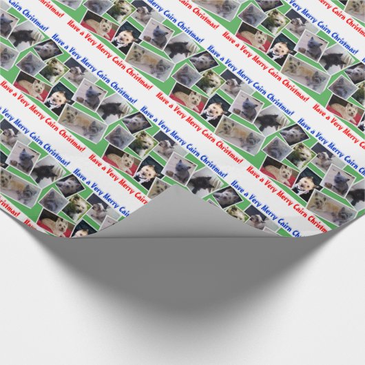 MERRY CAIRN TERRIER CHRISTMAS WRAPPING PAPER! CADEAUPAPIER (Hoek)