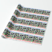 MERRY CAIRN TERRIER CHRISTMAS WRAPPING PAPER! CADEAUPAPIER (Uitgerold)
