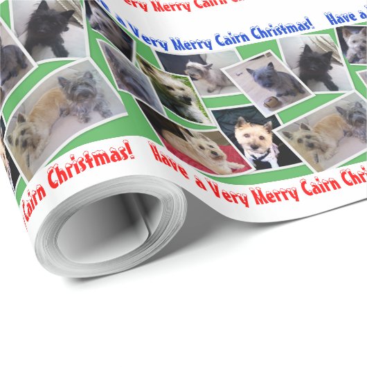 MERRY CAIRN TERRIER CHRISTMAS WRAPPING PAPER! CADEAUPAPIER (Rol Hoek)