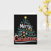 Merry Calculations Funny Math Teacher Christmas  Kaart (Gele Bloem)