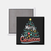Merry Calculations Funny Math Teacher Christmas Magneet (Voorkant / Achterkant)