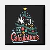 Merry Calculations Funny Math Teacher Christmas  Magneet (Voorkant)