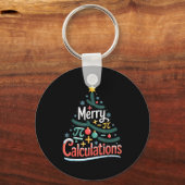 Merry Calculations Funny Math Teacher Christmas Sleutelhanger (Voorkant)