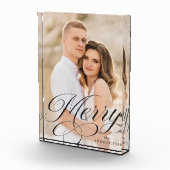 Merry Calligraphy Black Script Holiday Fotoblokken (Rechts)