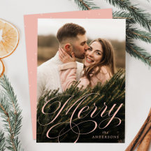 Merry Calligraphy Blush Script Photo
