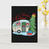 Merry Camper Christmas Santa Camper Camng Truck Xm Kaart (Gele Bloem)