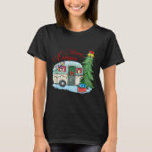 Merry Camper Christmas Santa Camper Camng Truck Xm T-shirt (Voorkant)