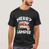 Merry Camper Funny Camper Tree Camping cadeau voor T-shirt (Voorkant)