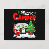 Merry Camper Kerstkerstkerstkerstman Camping Truck Feestdagenkaart (Voorkant)