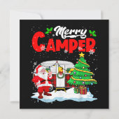 Merry Camper Kerstkerstkerstkerstman Camping Truck Kaart (Achterkant)