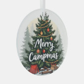 Merry Campmas Camping Theme Kerstboom Glas Ornament (Voorkant Rechts)