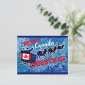 Merry Canada Kerstbriefkaart Feestdagenkaart (Staand voorkant)