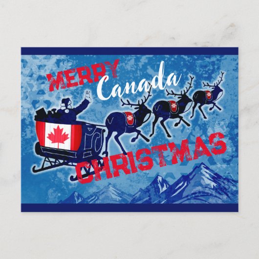 Merry Canada Kerstbriefkaart Feestdagenkaart (Voorkant)